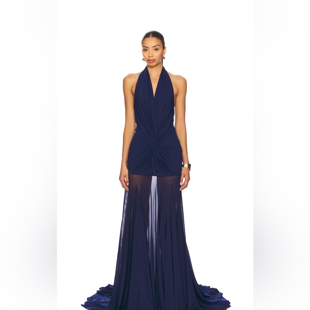 Chloe gown in navy blue